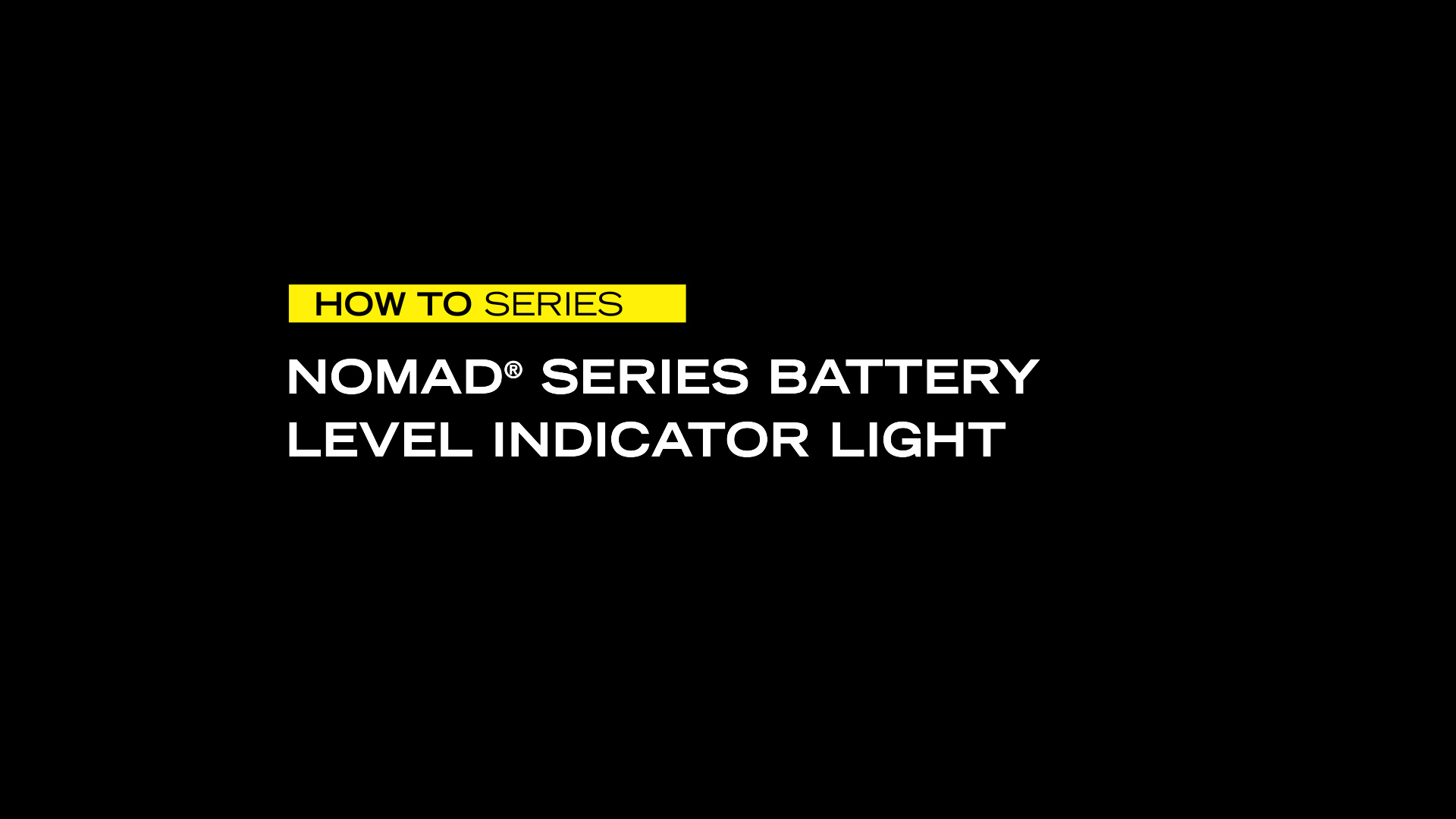 NOMAD Scene Lights - Battery Indicator Light Explained VIDEO